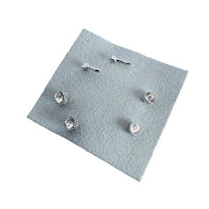 Womens Fashion Stud Earrings Silver Tone Minimalist Chic Arrows Sparkle Classic